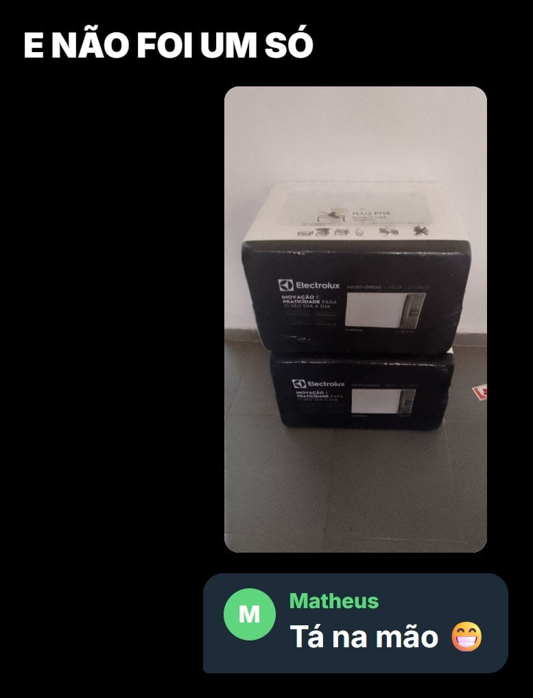 Inscrito do grupo com mais de um micro-ondas da Black Box